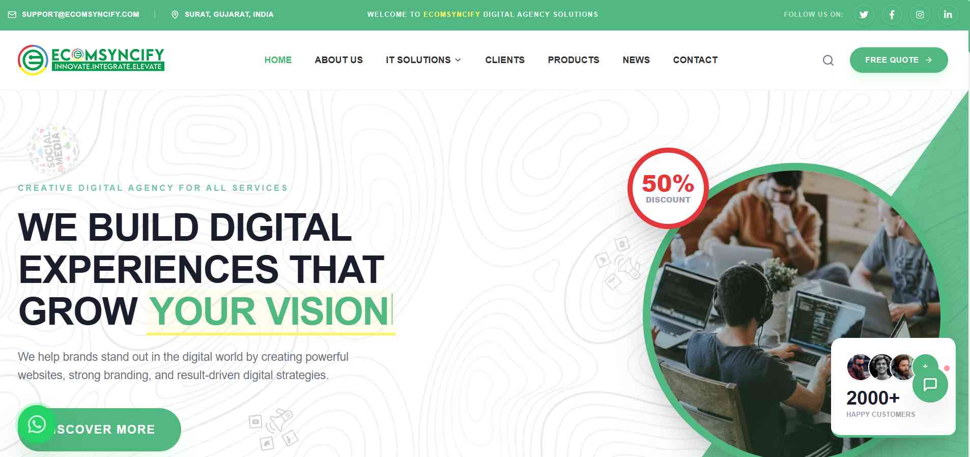 Ecomsyncify website