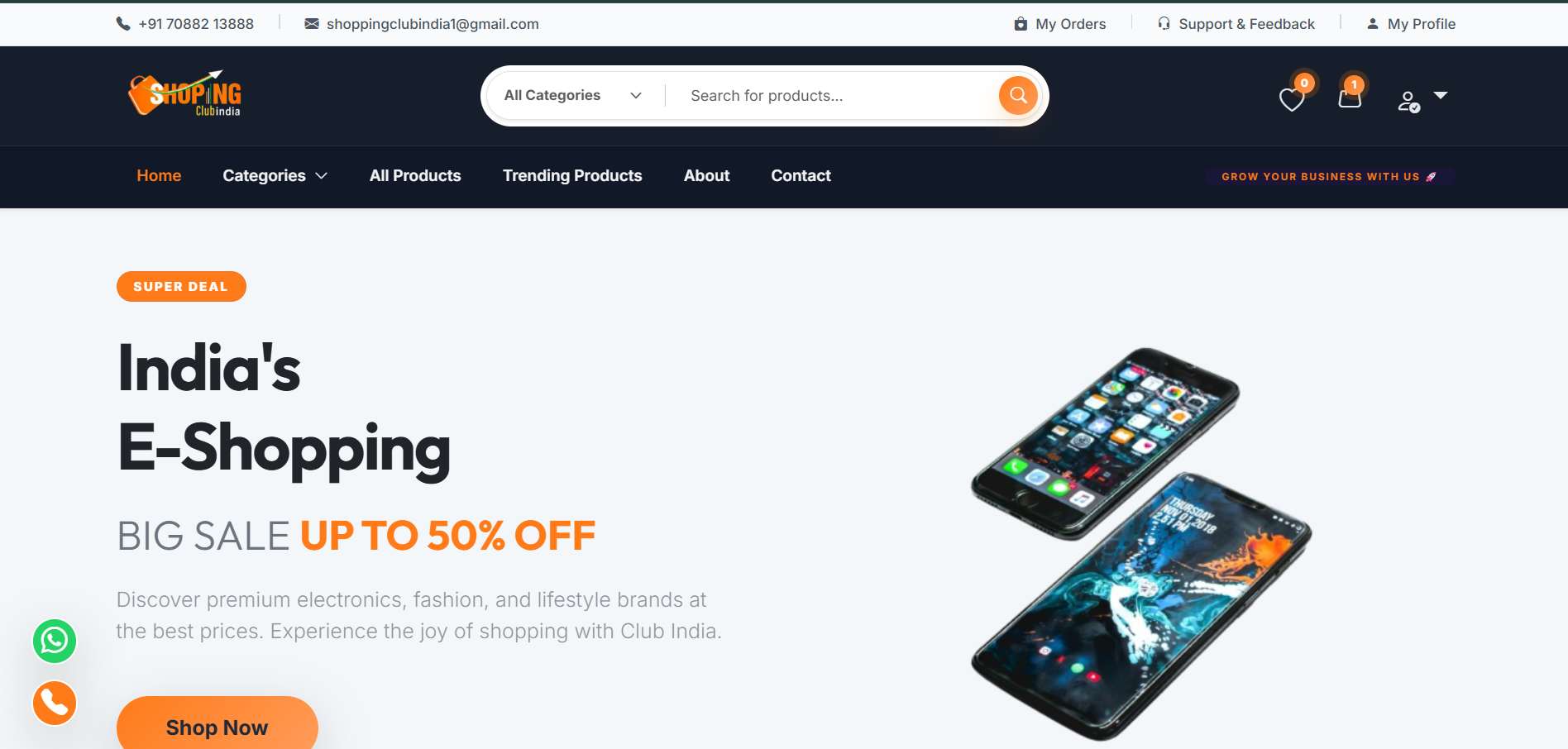 Shopping Club Website