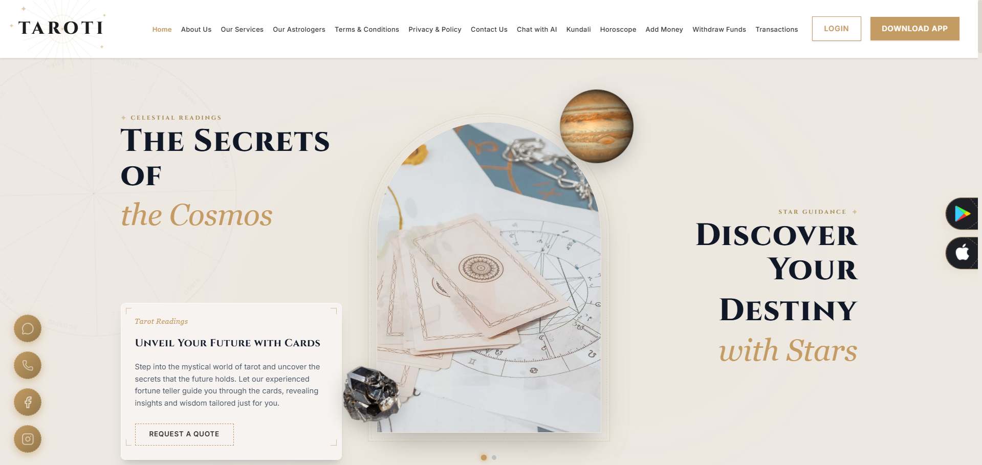 Taroti astrology website