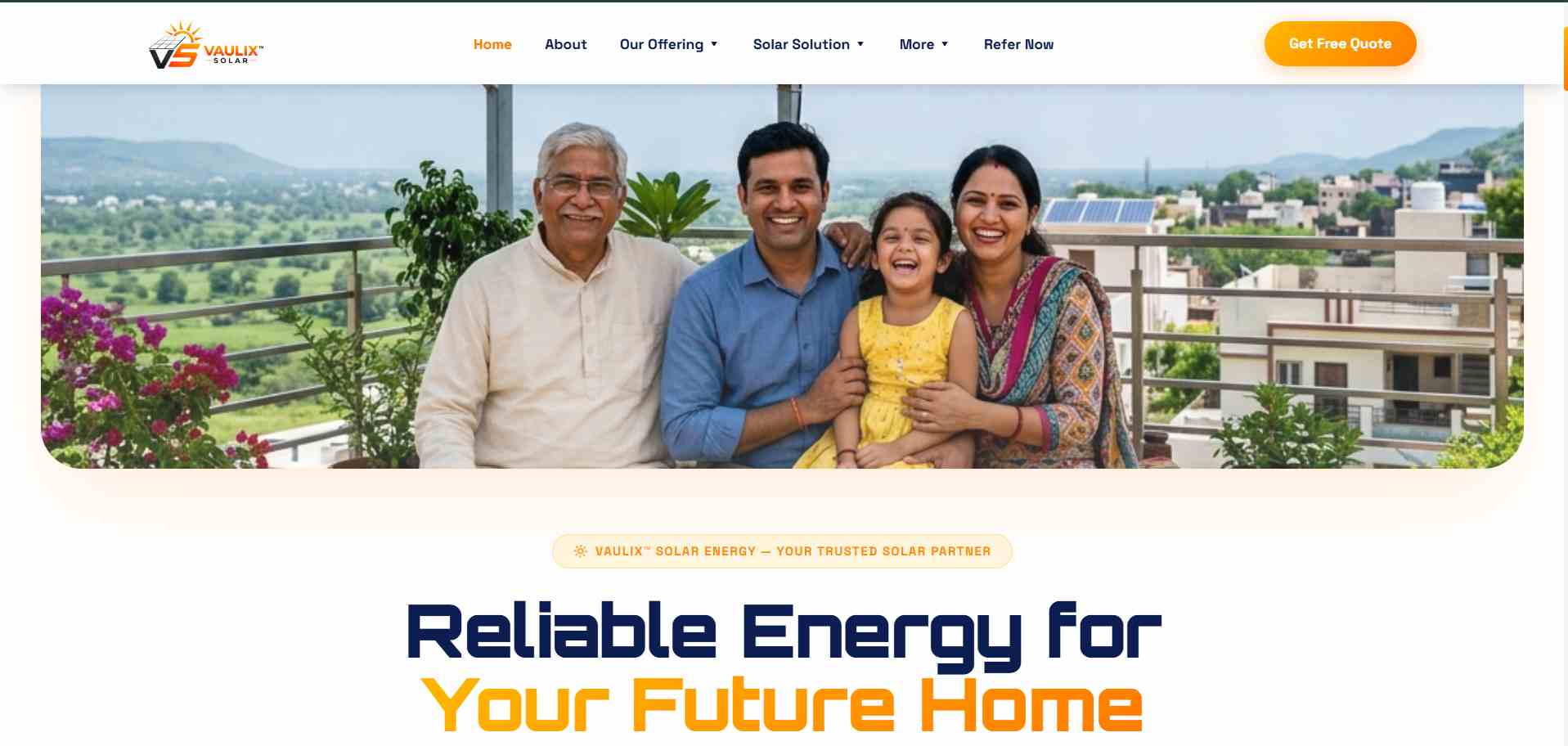 Vaulix Solar Website